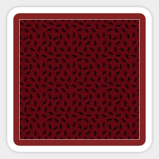 Moose pattern on red Sticker